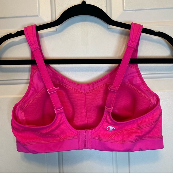 Champion Hot Pink Sports Bra Full Coverage Intimates Sz 36-39 C/D Back Closure - Picture 2 of 11